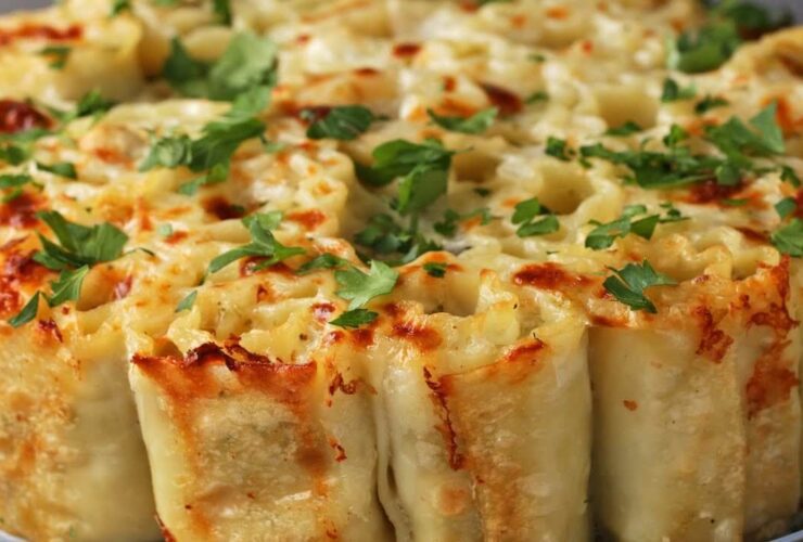 Alfredo Chicken Lasagna Roll Ups Recipe